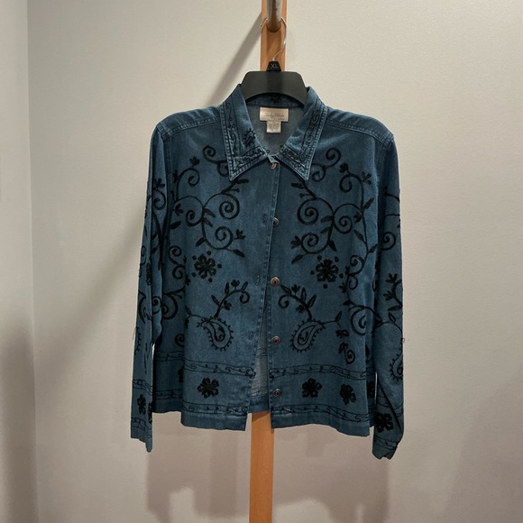Studio Works Denim Jacket with Black Embroidery - Picture 1 of 5